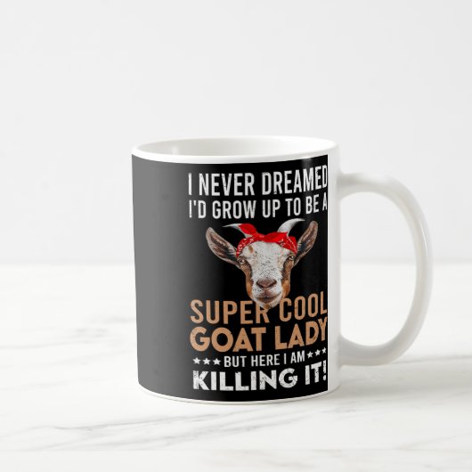 Mug Cool Goat Lady Fille Animal Farmer Amusant Goat Lo (Droite)