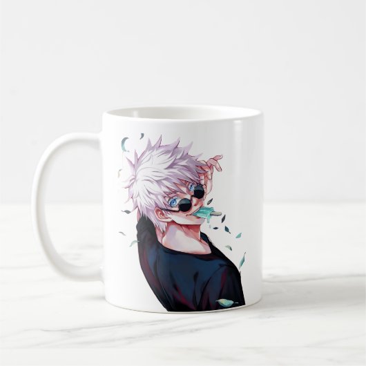 Mug Cool Gojo Satoru with Glasses Mug" (Gauche)