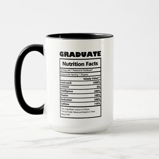 Mug cool Graduate faits amusants (Gauche)