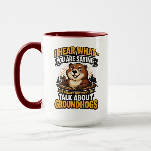 Mug Cool Groundhog Day Groundhog | Funny February (Gauche)