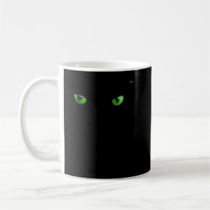 Mug Cool Halloween visage de chat vert sur chemise noi