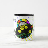 Mug Cool Happy Peace Spacship Personnaliser le NOM (Centre)