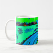 Mug Cool I Love Hawaii : Floral Pop Art motif Design (Gauche)