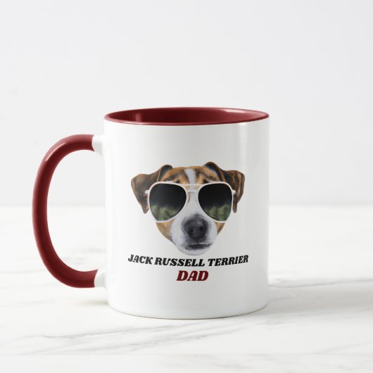 Mug Cool Jack Russell Terrier Papa Fête des pères Chie (Gauche)