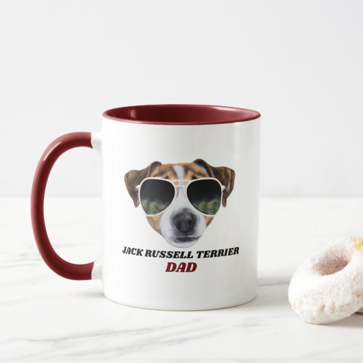 Mug Cool Jack Russell Terrier Papa Fête des pères Chie (Avec donut)
