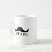Mug Cool Le meilleur papa Black Mustache Fête des père (Devant gauche)