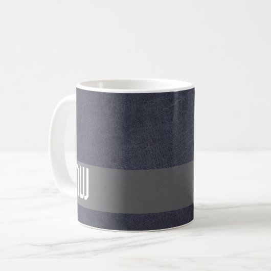 Mug Cool Leather Metal Stripe Bold Monogram (Devant gauche)