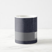 Mug Cool Leather Metal Stripe Bold Monogram (Centre)