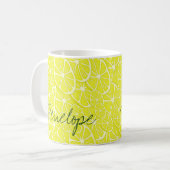 Mug Cool Lemon Slices Motif Signature Ajouter votre no (Devant gauche)