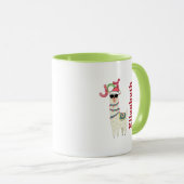 Mug Cool Llama à Noël du Chapeau (Devant droit)