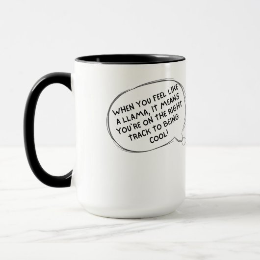 Mug Cool Llama en action !" (Gauche)