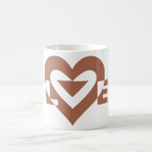 Mug Cool Love Graphic, Mocha Brown (Centre)