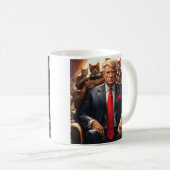 Mug Cool MAGA Cat TRUMP entouré de KITTENS drôle (Devant droit)