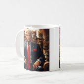 Mug Cool MAGA Cat TRUMP entouré de KITTENS drôle (Devant gauche)