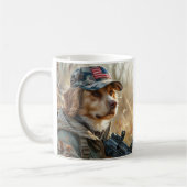 Mug Cool MAGA Chien avec pistolet et Camouflage Cute c (Gauche)