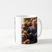 Mug Cool MAGA Chien TRUMP entouré de Chiens drôles (Devant droit)