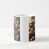 Mug Cool MAGA Chien TRUMP entouré de Chiens drôles (Centre)