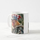 Mug Cool MAGA poulet avec pistolet Camouflage Casquett (Devant gauche)