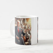 Mug Cool MAGA Rabbit TRUMP entouré de BUNNYS drôle (Devant gauche)