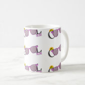 Mug Cool Maman-soleil et lunettes de soleil sur blanc (Devant droit)