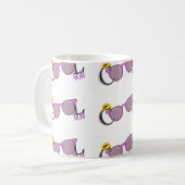 Mug Cool Maman-soleil et lunettes de soleil sur blanc (Devant gauche)