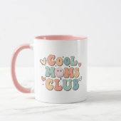 Mug Cool Maman's Club Retro cadeau rose pour Maman Cof (Gauche)
