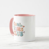 Mug Cool Maman's Club Retro cadeau rose pour Maman Cof (Devant gauche)