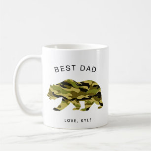 Mug cool meilleur papa armée papa ours fête des pères 