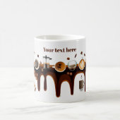 Mug Cool mignon tableau de boissons de café texte pers (Centre)