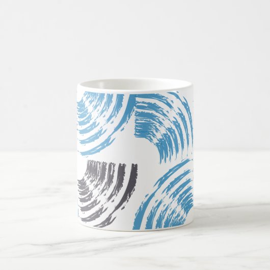 Mug Cool, moderne, bleu abstrait tendance (Centre)