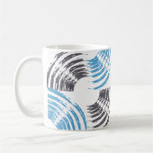 Mug Cool, moderne, bleu abstrait tendance (Gauche)