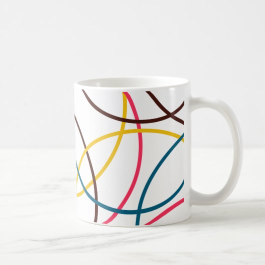 Mug Cool moderne, coloré, simple, cercles urbains tend (Droite)