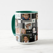 Mug Cool Moderne Famille Cadeau 18 Photos Aimer Vous S (Devant gauche)