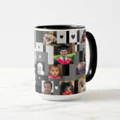 Mug Cool Moderne Famille Cadeau Ajouter 18 Photos Aime (Devant droit)