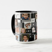 Mug Cool Moderne Famille Cadeau Ajouter 18 Photos Aime (Devant gauche)