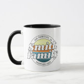 Mug Cool moderne Simple Colorful Vacances en famille (Gauche)