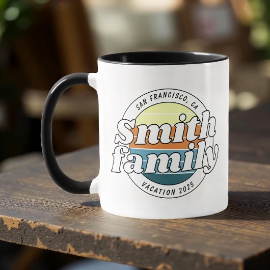 Mug Cool moderne Simple Colorful Vacances en famille