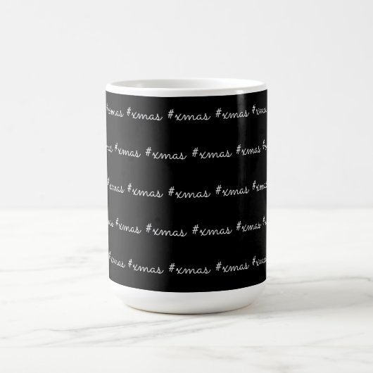 Mug Cool moderne XMAS motif noir et blanc (Centre)