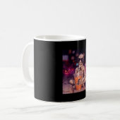 Mug Cool mummy drinking iced coffee halloween coffee (Devant gauche)