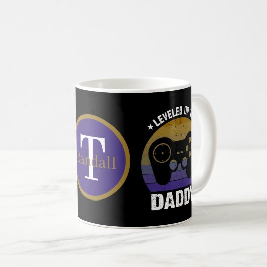 Mug Cool new Dad add monogram video gamer (Devant droit)