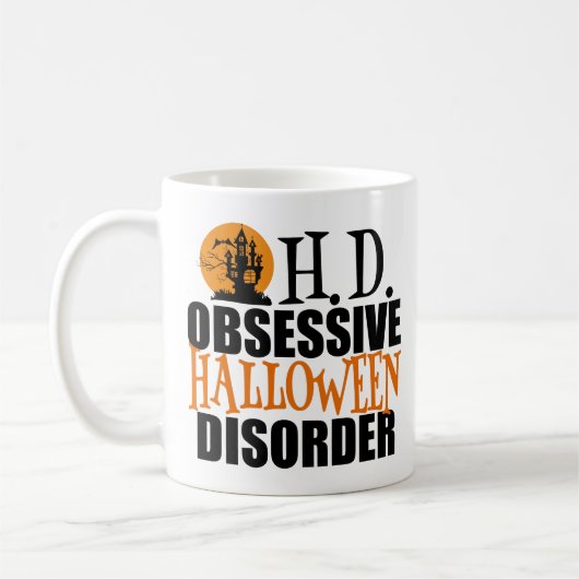 Mug Cool obsessionnel de trouble d'Halloween (Gauche)
