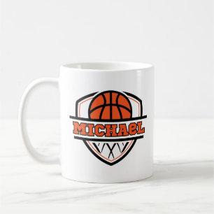 Mug Cool Orange Black Basketball Sports