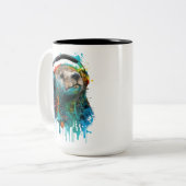 Mug cool Otter, Portant Un Casque ! (Devant gauche)