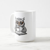 Mug Cool Owl Reading With Coffee (Devant gauche)