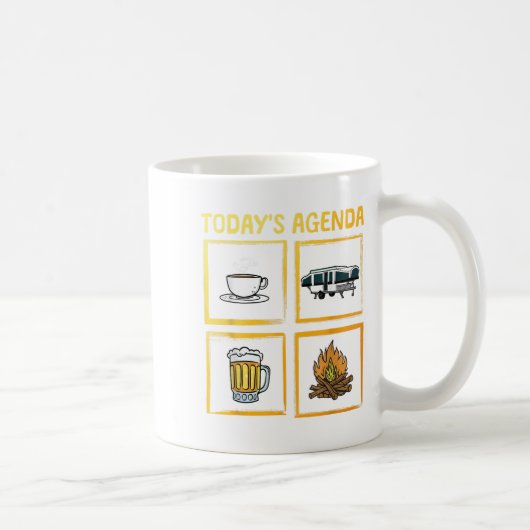 Mug Cool P Up Camper Art Pour Hommes Femmes Caravan Pu (Droite)