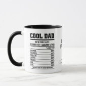 Mug Cool papa Fête des pères noire et blanche (Gauche)