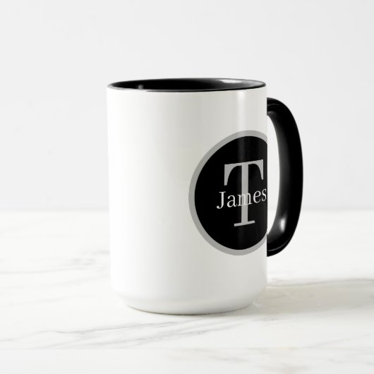 Mug cool Paramètre Word art ajouter monogramme (Devant droit)