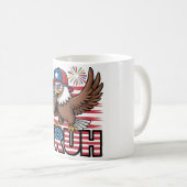 Mug Cool Patriotique Aigle Bruh Design (Devant droit)
