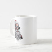 Mug Cool Père Noël Face Beard & ; Gles Christmas Fu (Devant gauche)