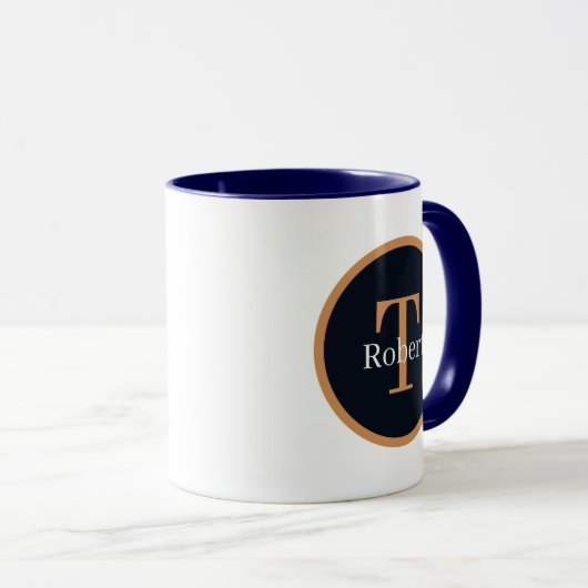 Mug Cool police gnome ajouter monogramme (Devant droit)